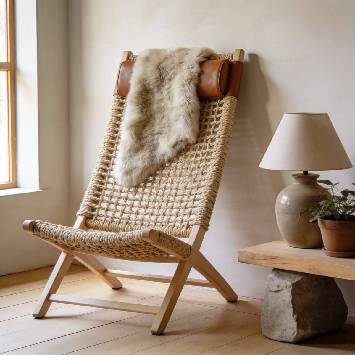 woven rope chair