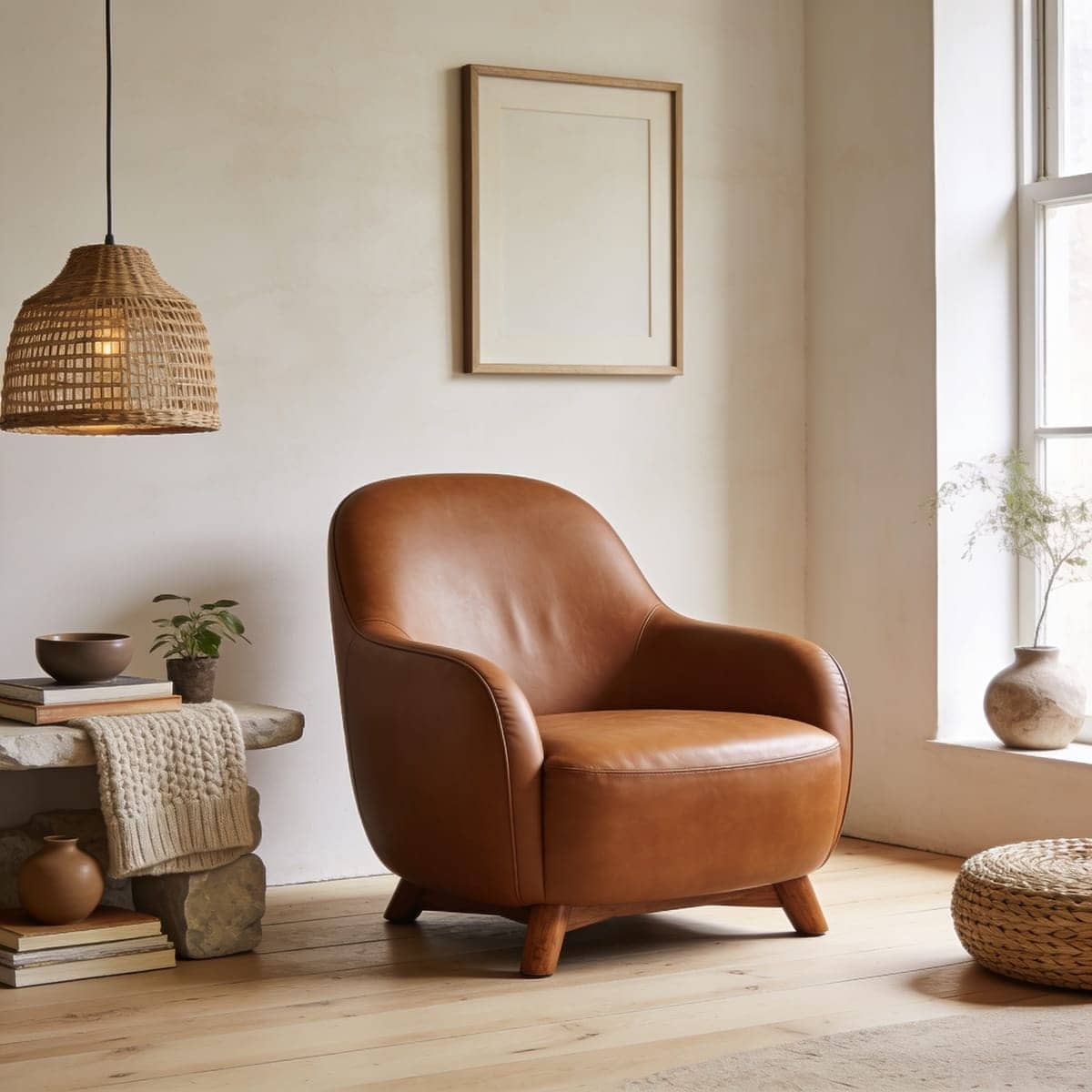 faux leather club chair