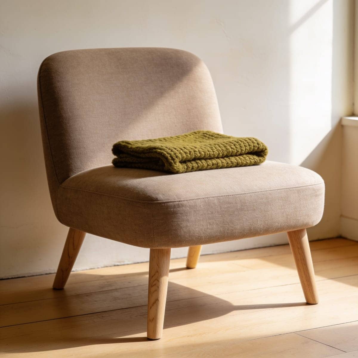 armless slipper chair