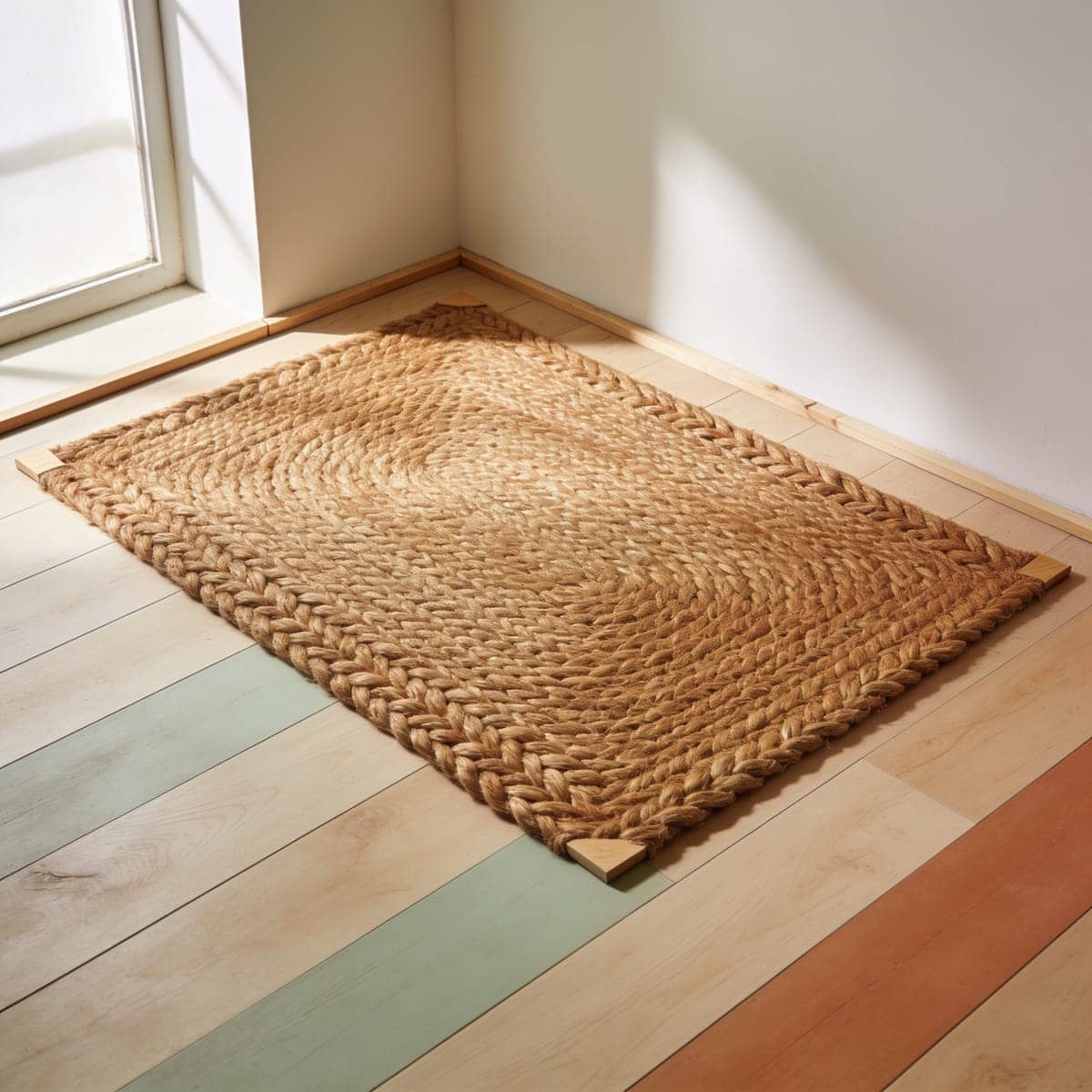 natural jute area rug living room
