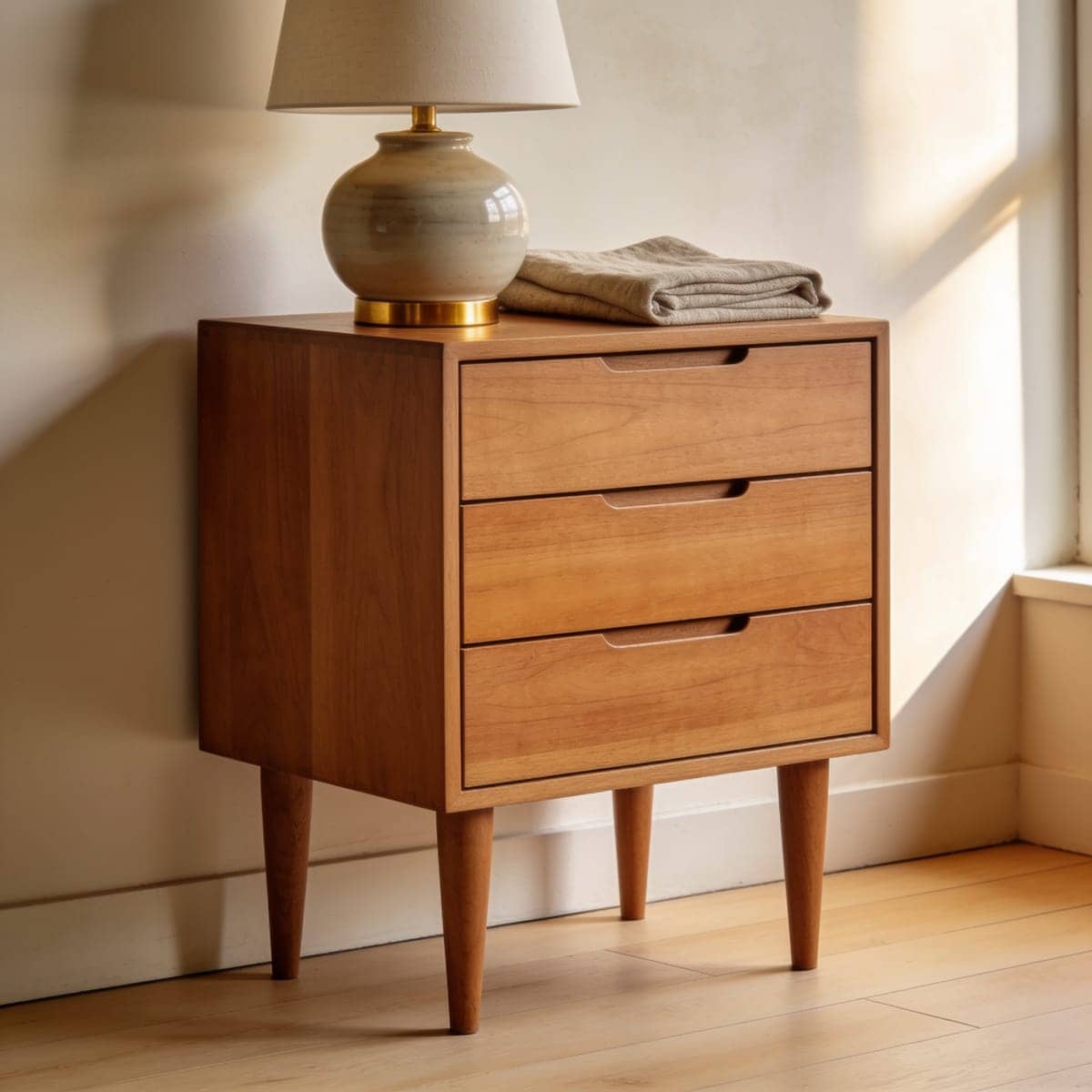 three drawer nightstand