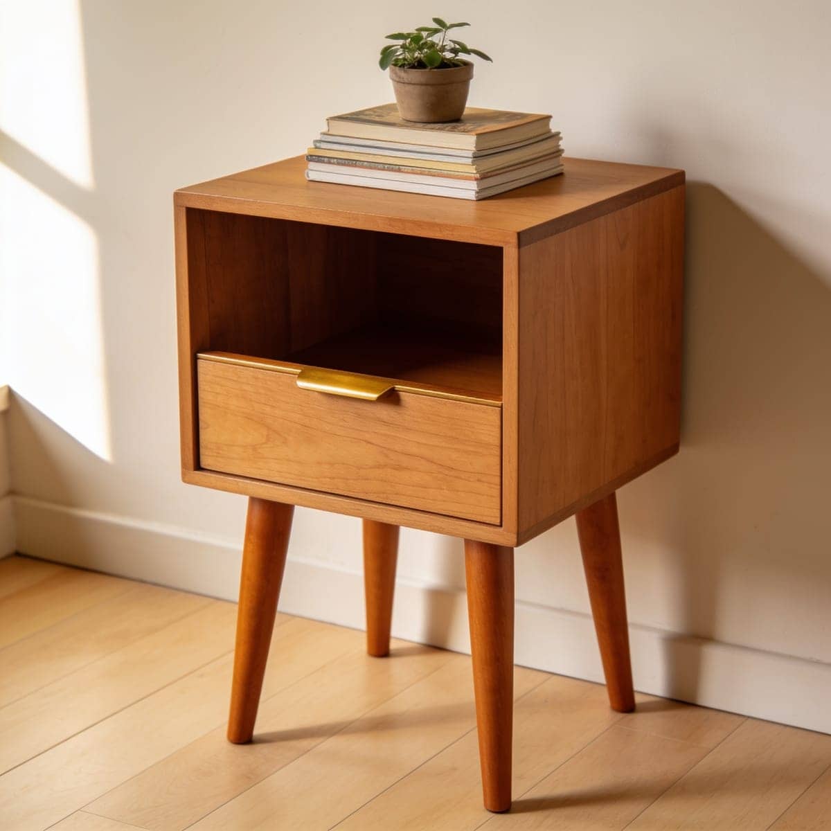 open shelf nightstand