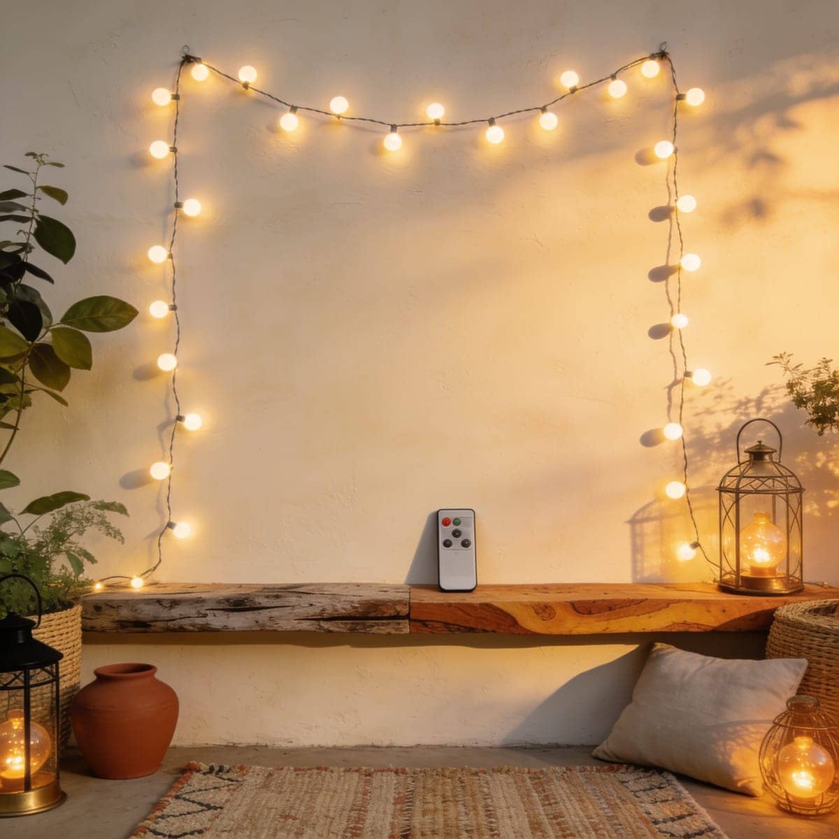 dimmable led patio string lights with remote