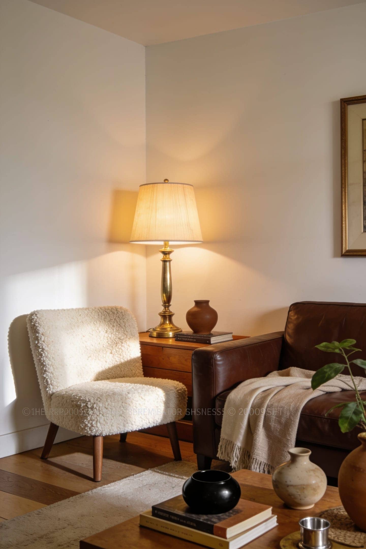 boucle accent chair