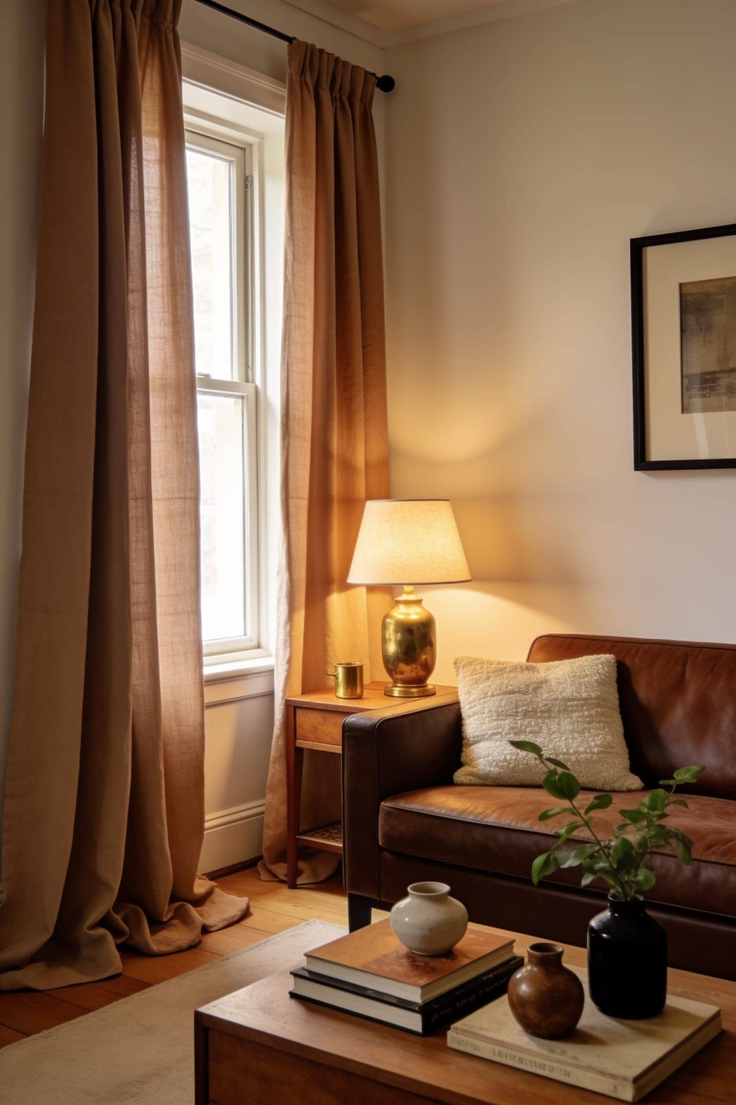 floor length linen curtains