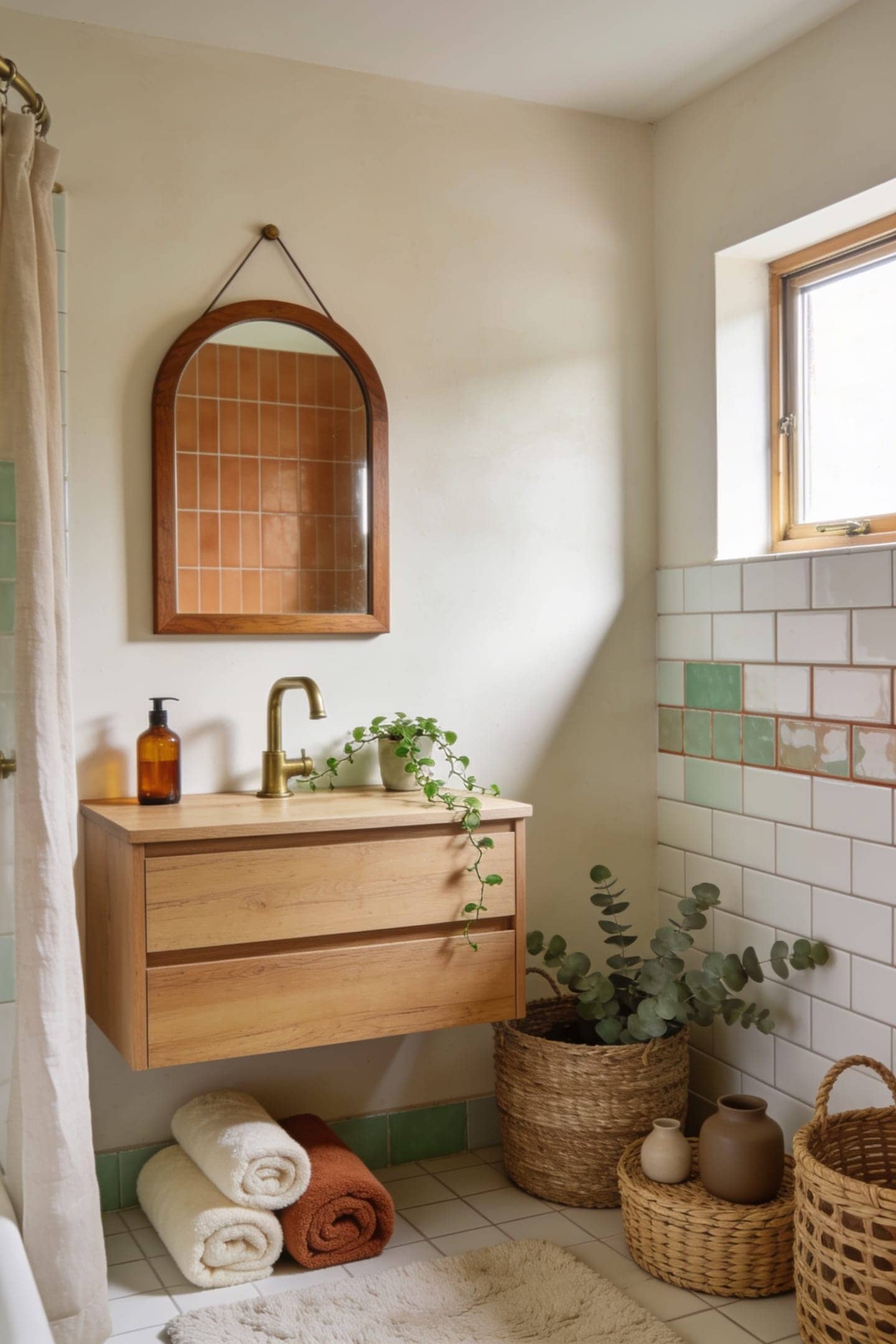 stick on frame upgrading a plain builder grade bathroom mirror
