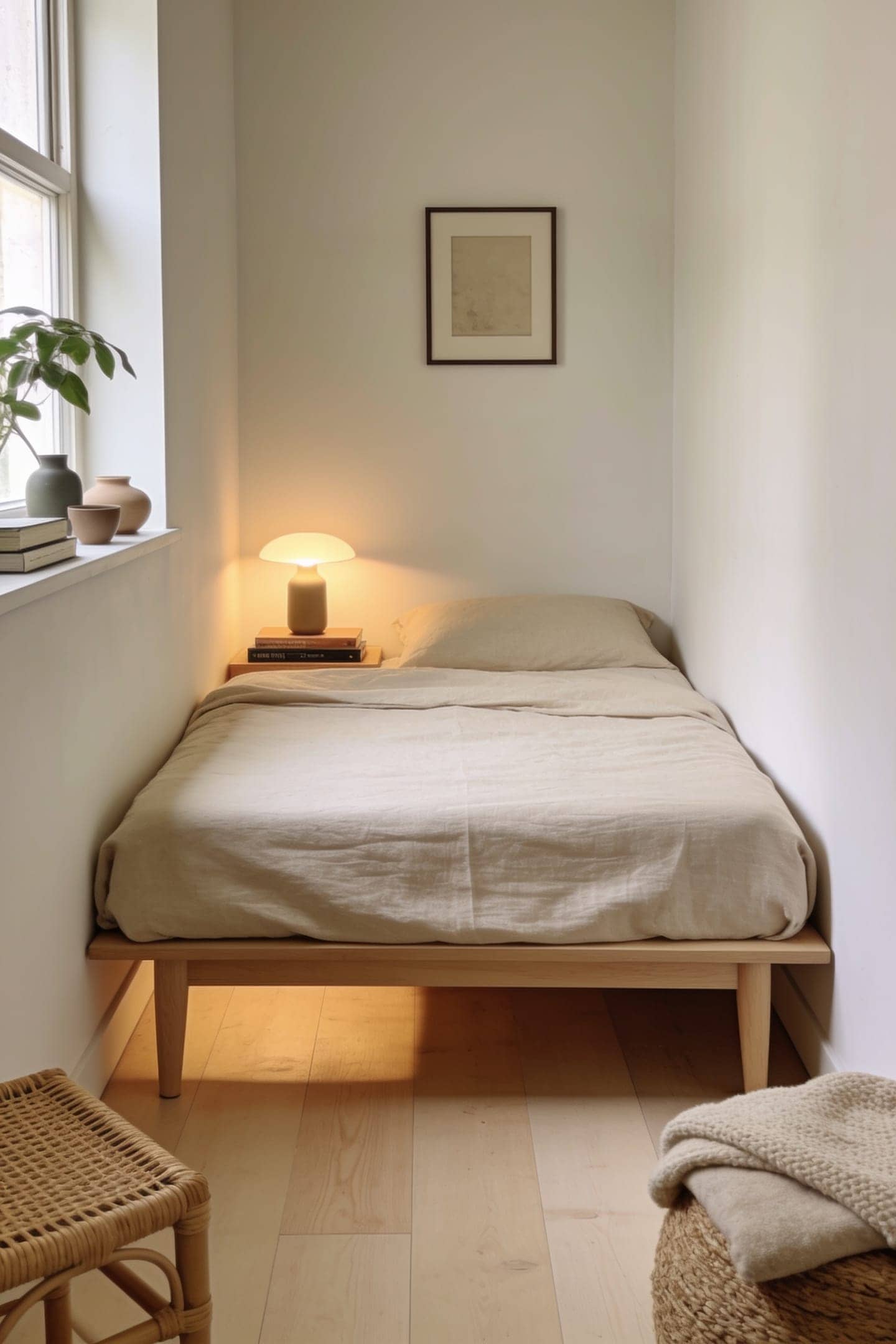 bed frame with raised legs
