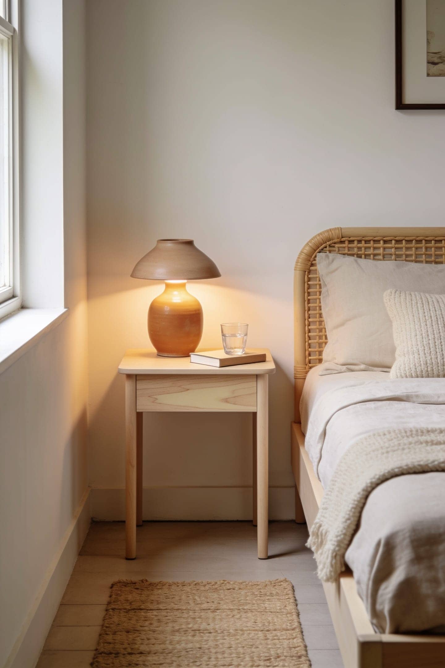 slim narrow nightstand