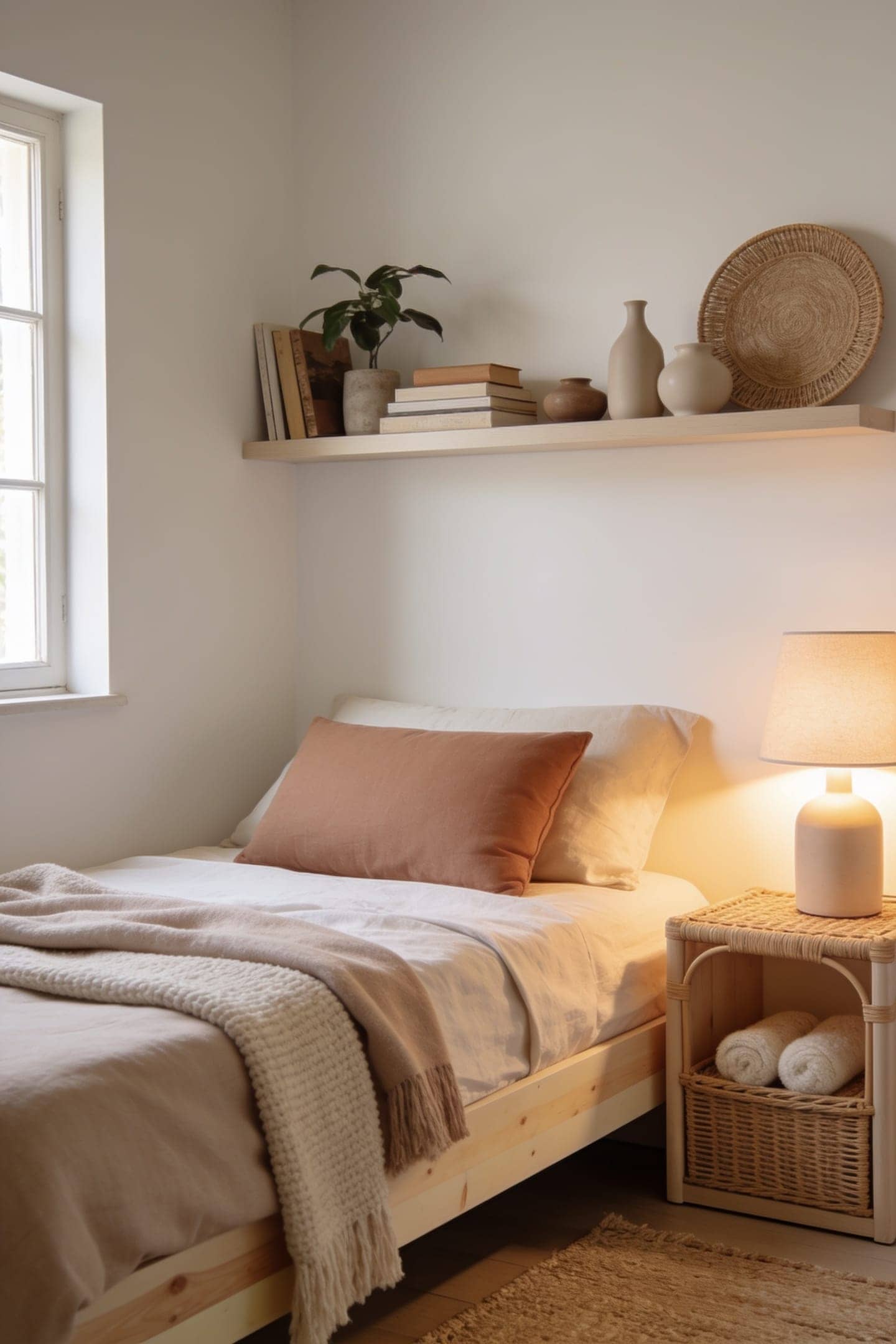 three tone neutral bedroom