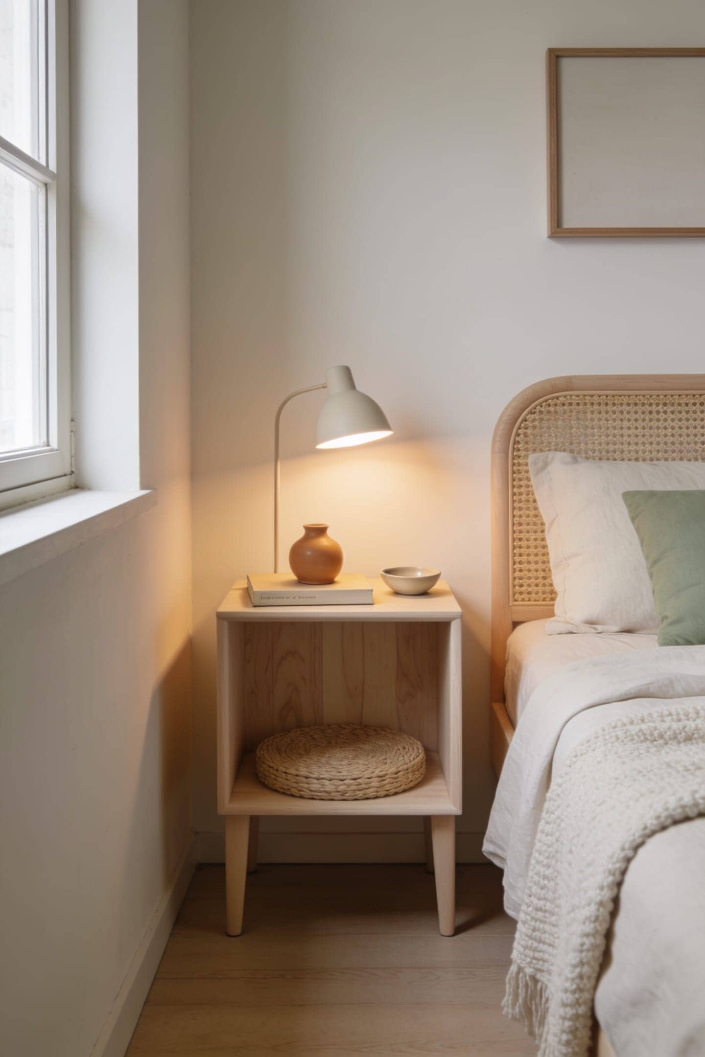minimal styled bedside