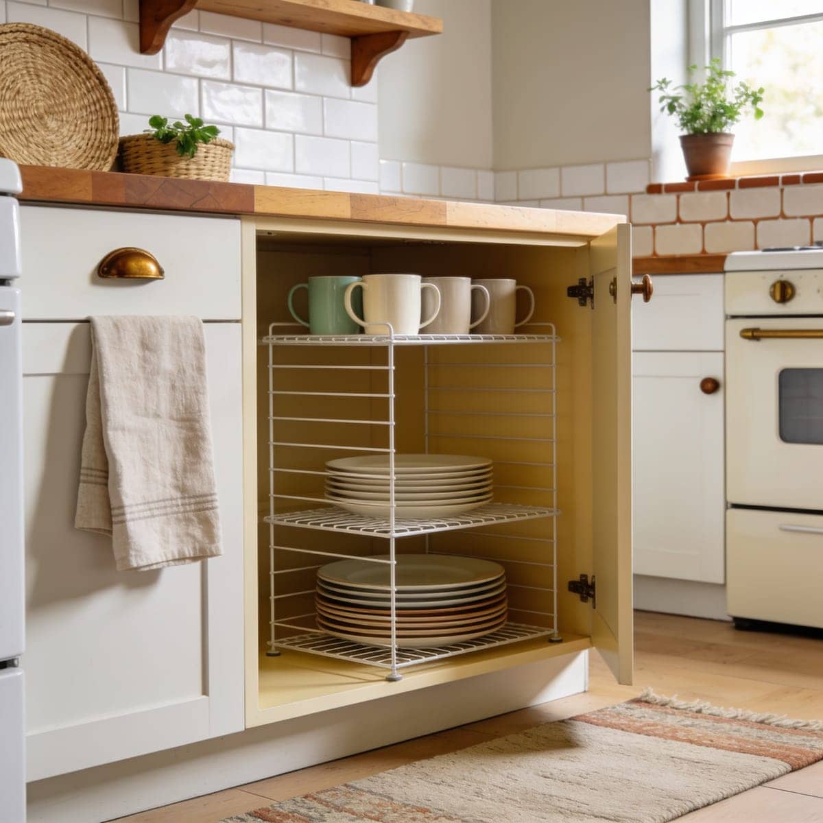 Stackable Cabinet Shelf Risers