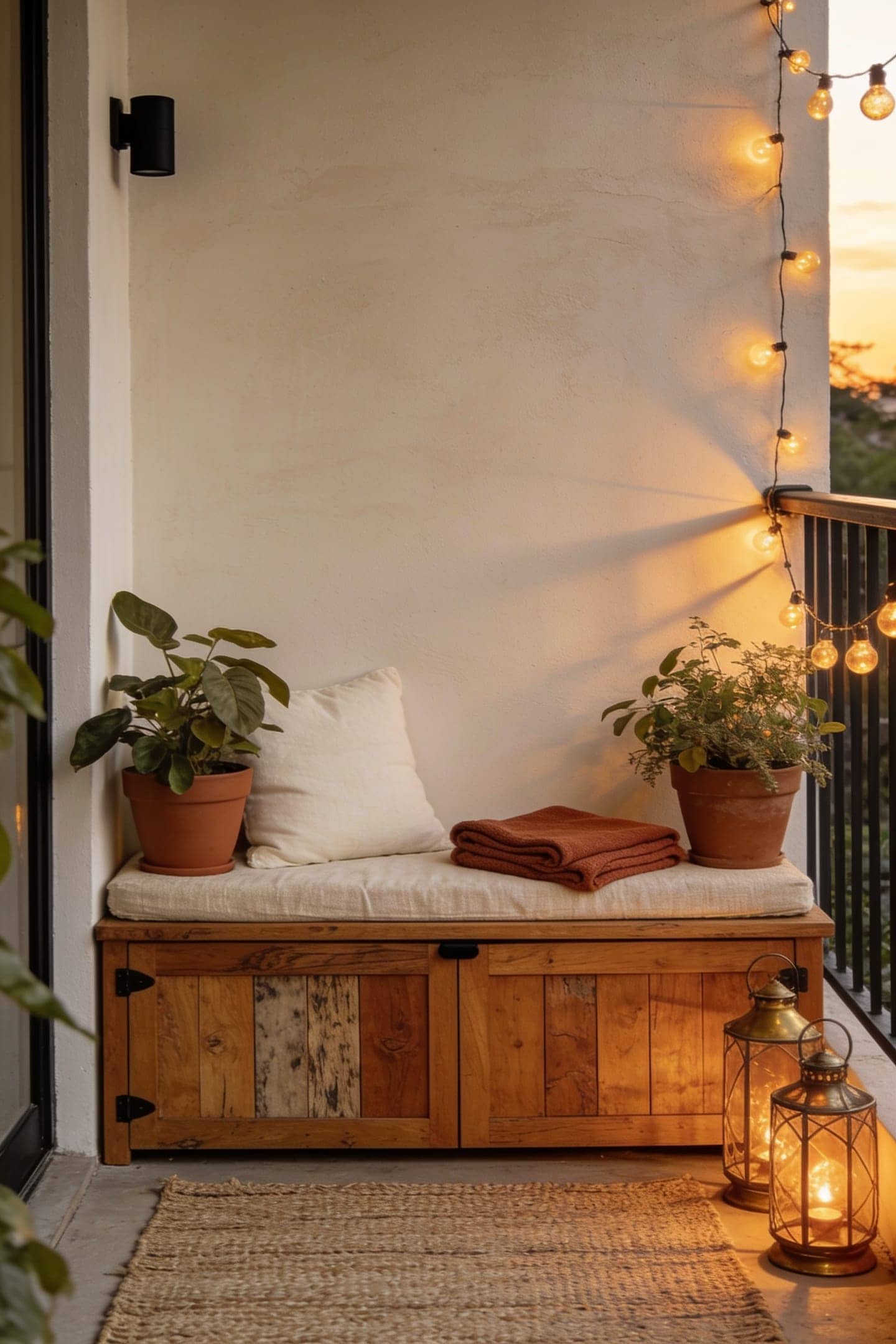 outdoor storage bench doubling as seat