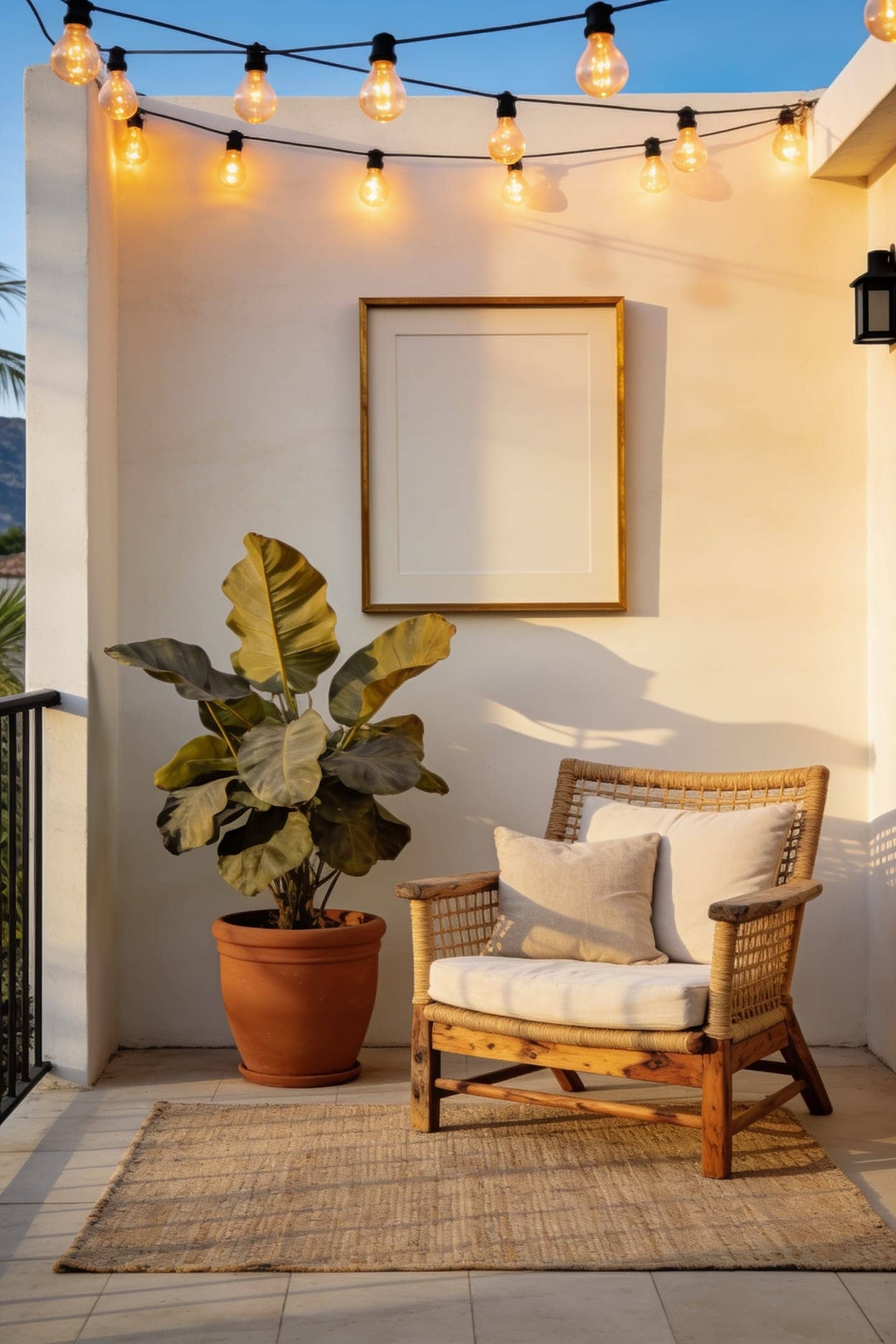 calm minimal styled small patio